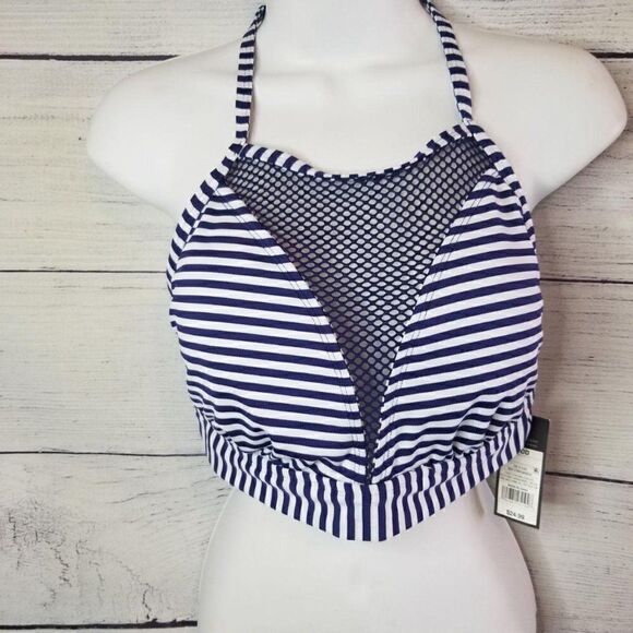 Mossimo Bikini Striped Top D/DD Cup - Picture 1 of 5